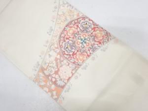 華紋　刺繍　袋帯